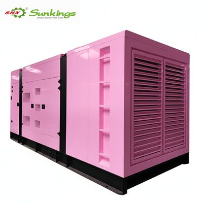 satın al Özelleştirilmiş 800KVA/640KW Üç Fazlı Pembe Dizel Jeneratör, ATS Stamford Alternatörlü 50/60 Hz Frekans Sessiz Tip online manufacture
