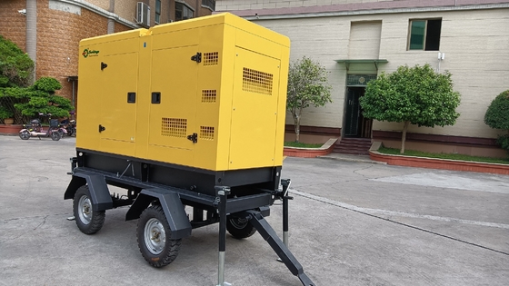 230V 500 Kilowatt Römorklu Dizel Jeneratörler Korunabilir Mobil Süper Sessiz Enerji Santrali